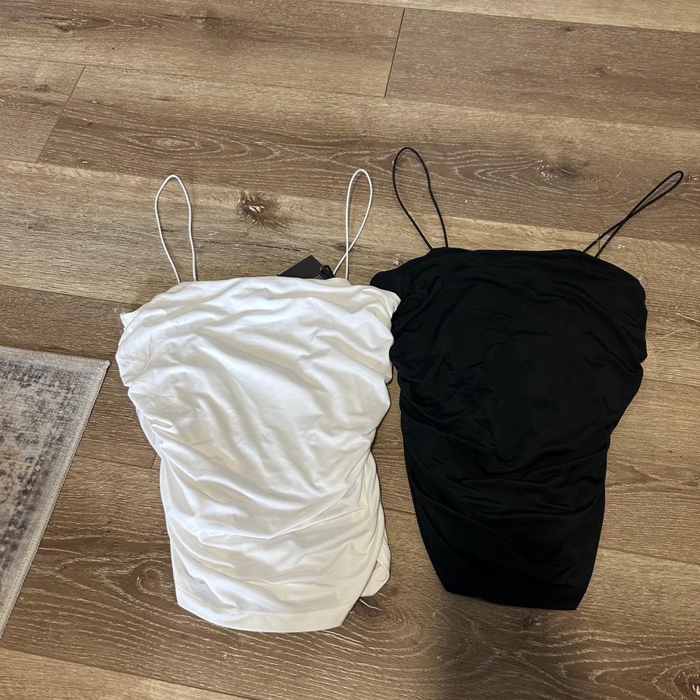 Stylish Women's Camisoles - Black and White